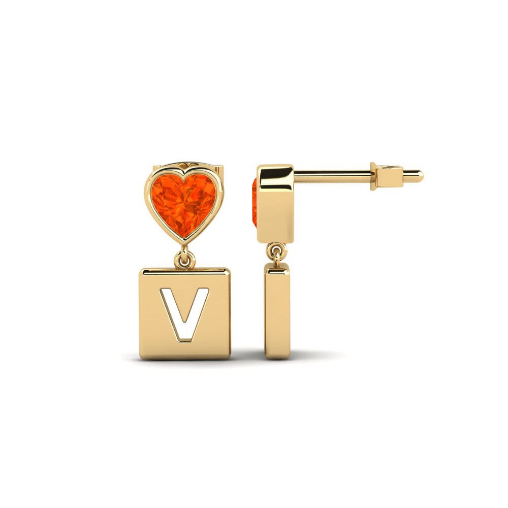 Fire Opal Women's Earring Camminare - V