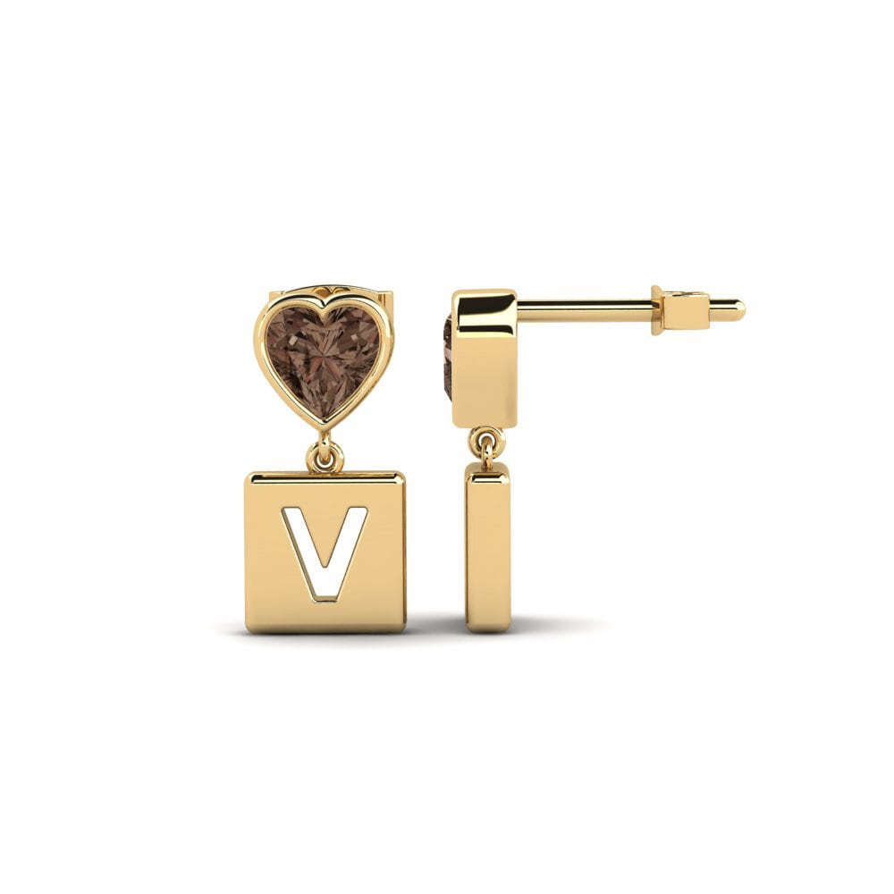 Smoky Quartz Women's Earring Camminare - V