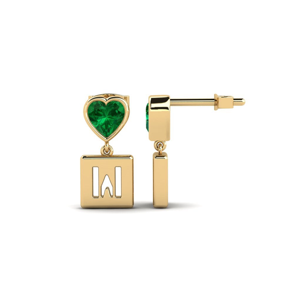 Emerald (Lab Created) Women's Earring Camminare - W
