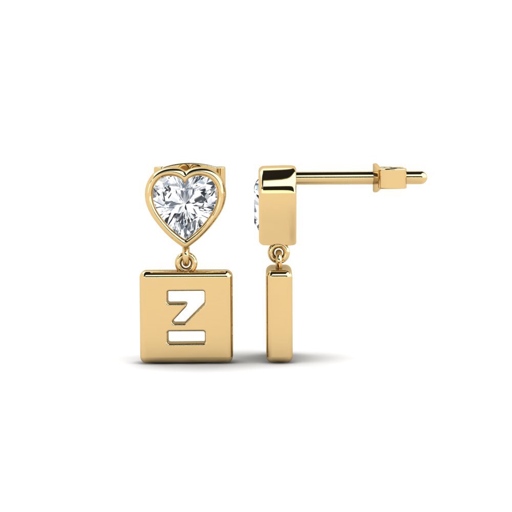 White Zircon Women's Earring Camminare - Z