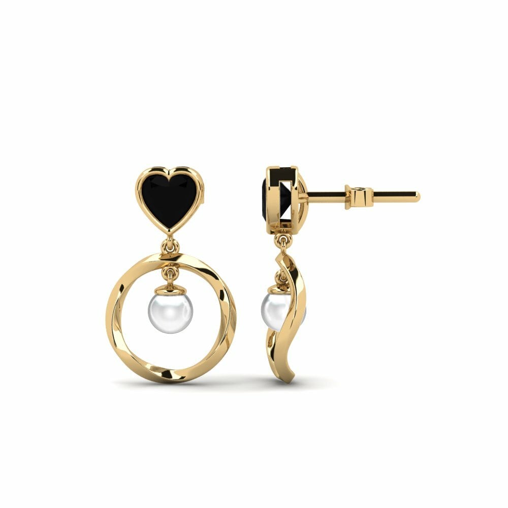 Onyx Noir Boucle d'oreille femme Onutten