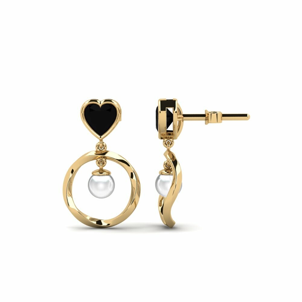 Diamant Noir Boucle d'oreille femme Onutten
