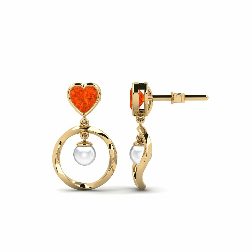 Opale de Feu Boucle d'oreille femme Onutten