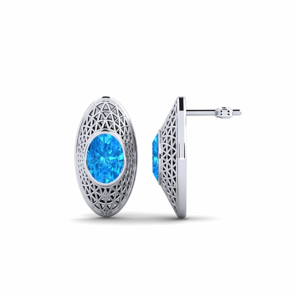 Topacio azul Pendiente de mujer Tempel