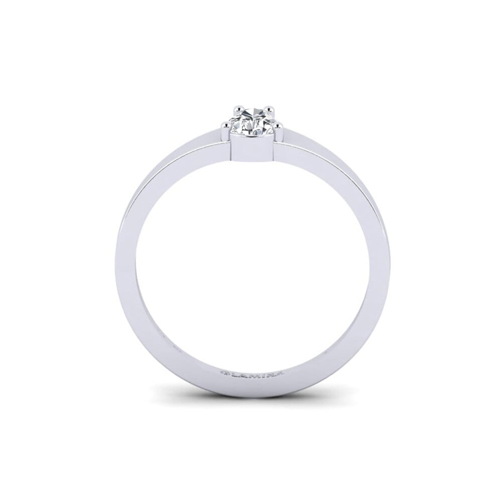 Circón Blanco Anillo de compromiso Uzice