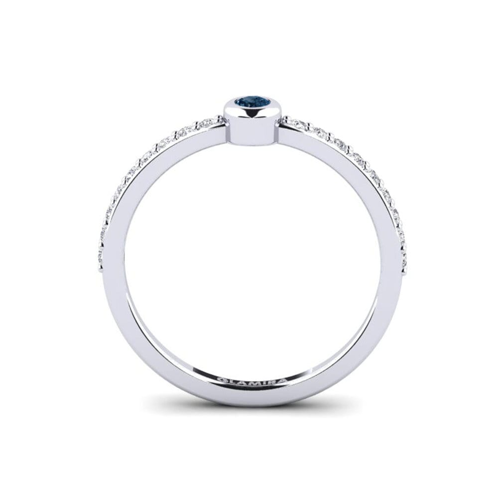 Diamante Azul Anel de Noivado Vranje