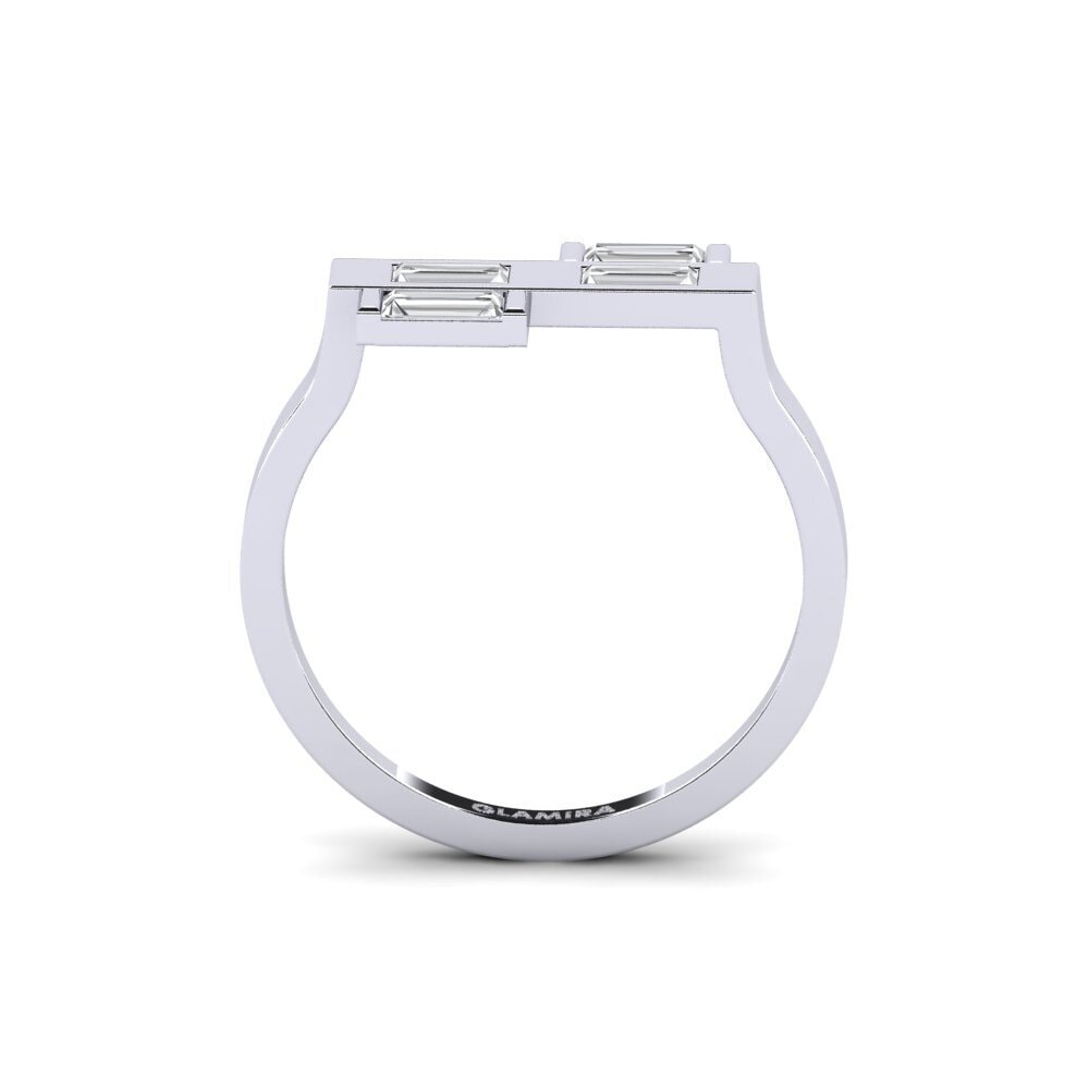 Weißer Saphir Ring Glenamaddy