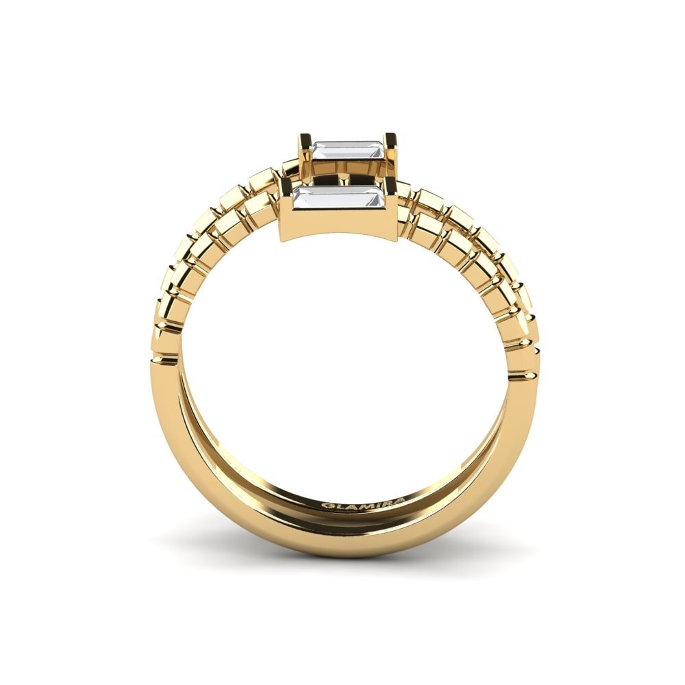 Weißer Saphir Ring Gravona