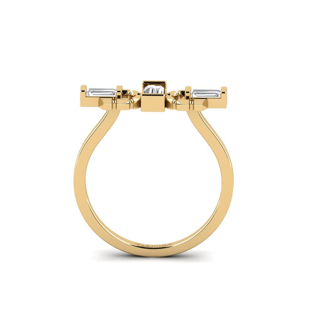 Weißer Saphir Ring Halos