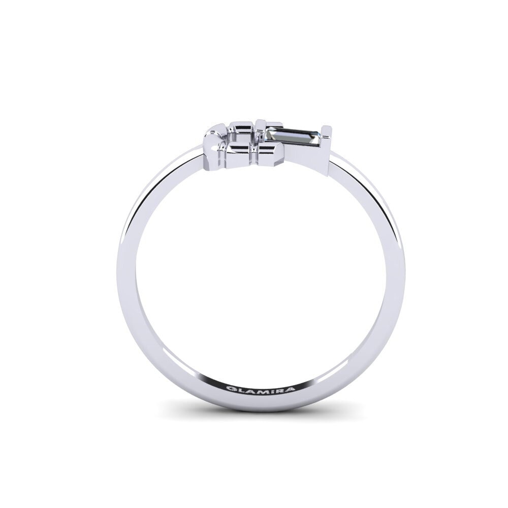 950 Platin Zirkonia Verlobungsring Hyrome