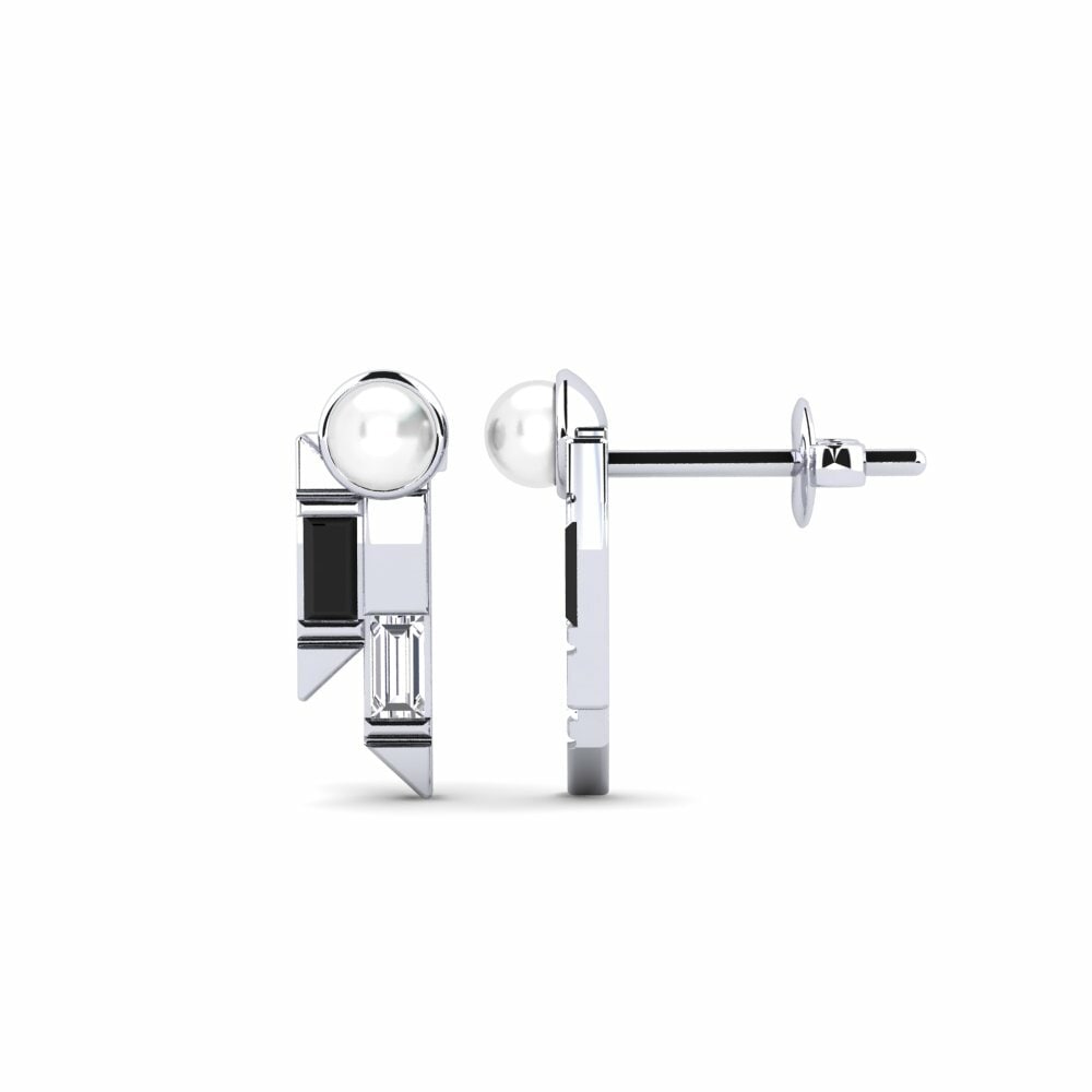 Diamant Noir Boucle d'oreille femme Ikiosak