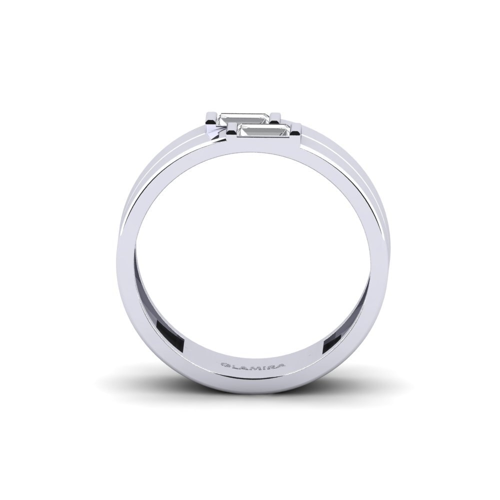 Weißer Saphir Ring Masnooe