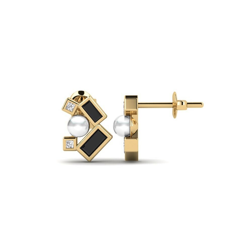 Onyx Noir Boucle d'oreille femme Chitipa