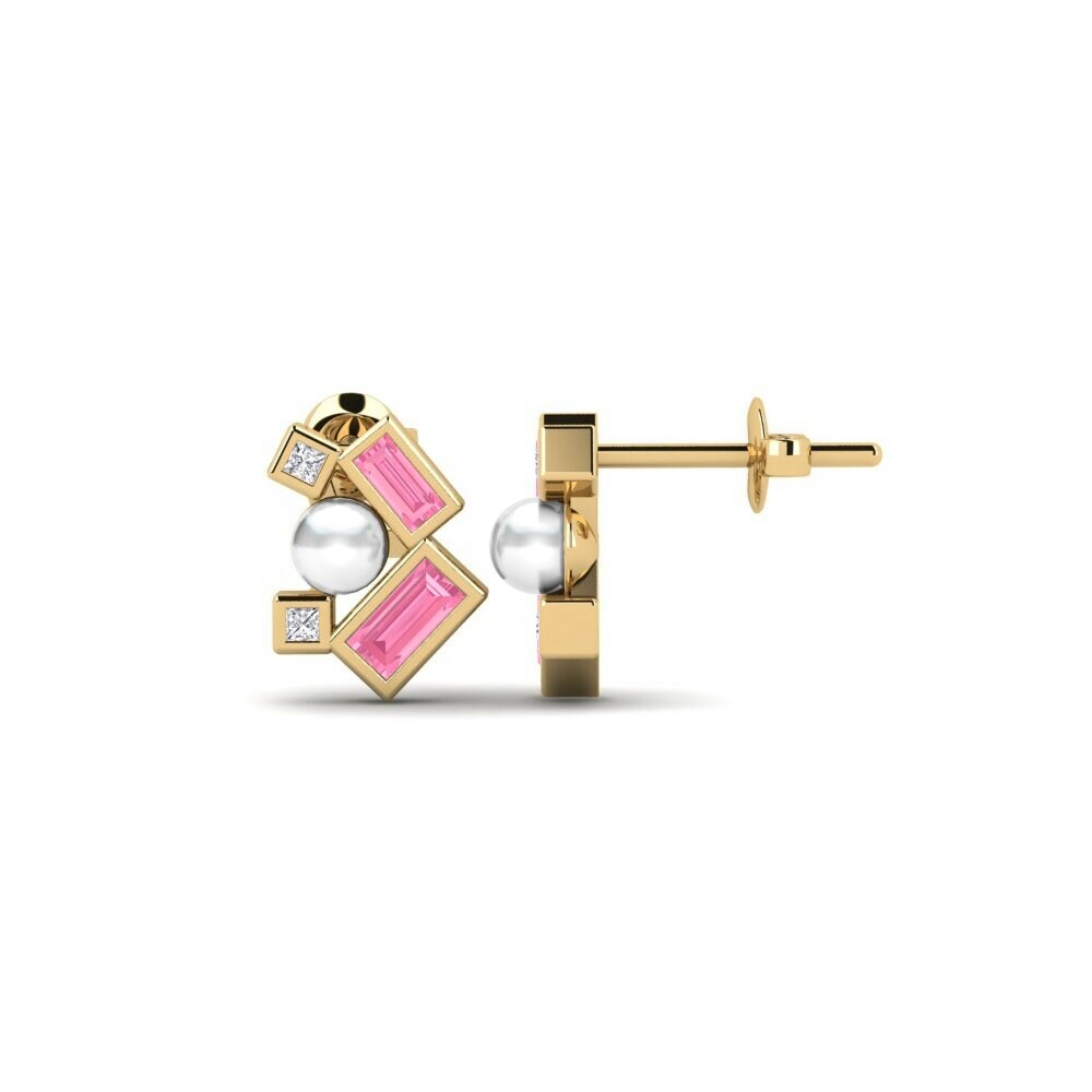 Saphir Rose Boucle d'oreille femme Chitipa
