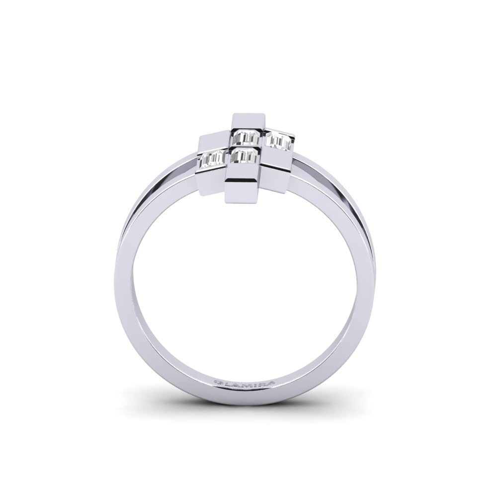 Weißer Saphir Ring Nerdbot