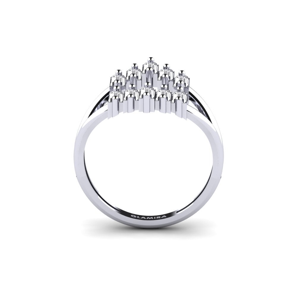 White Silver Baguette Ring Priorititization