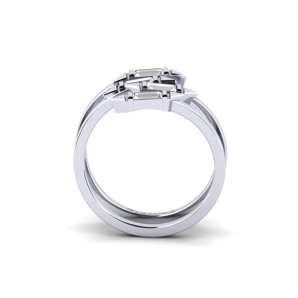 Weißer Saphir Ring Torrefiel
