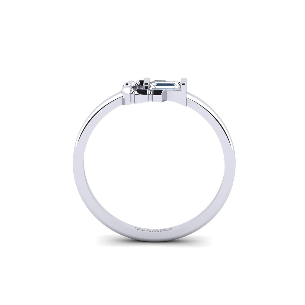 950 Platin Zirkonia Verlobungsring Tourbe