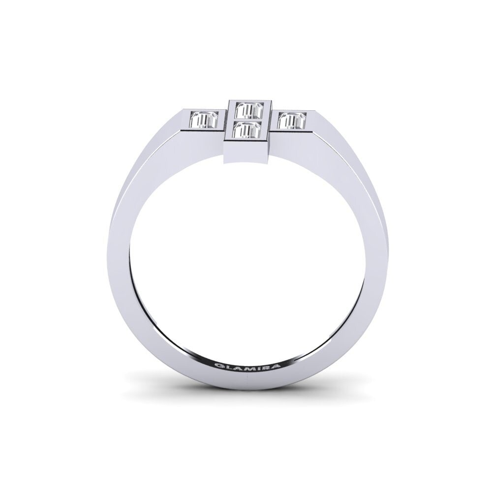 White Silver Baguette Ring Ultimately