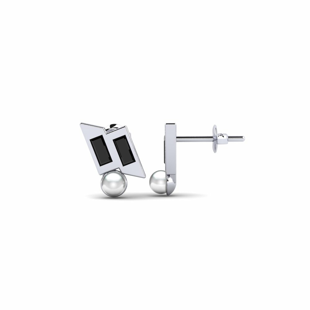 Onyx Noir Boucle d'oreille femme Linioj