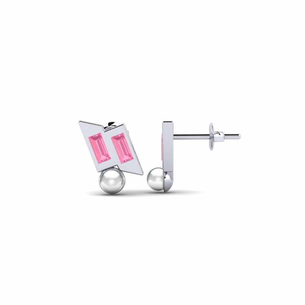 Saphir Rose Boucle d'oreille femme Linioj