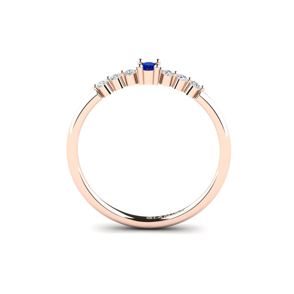 14ct Rose Gold Sapphire Engagement Ring Doel