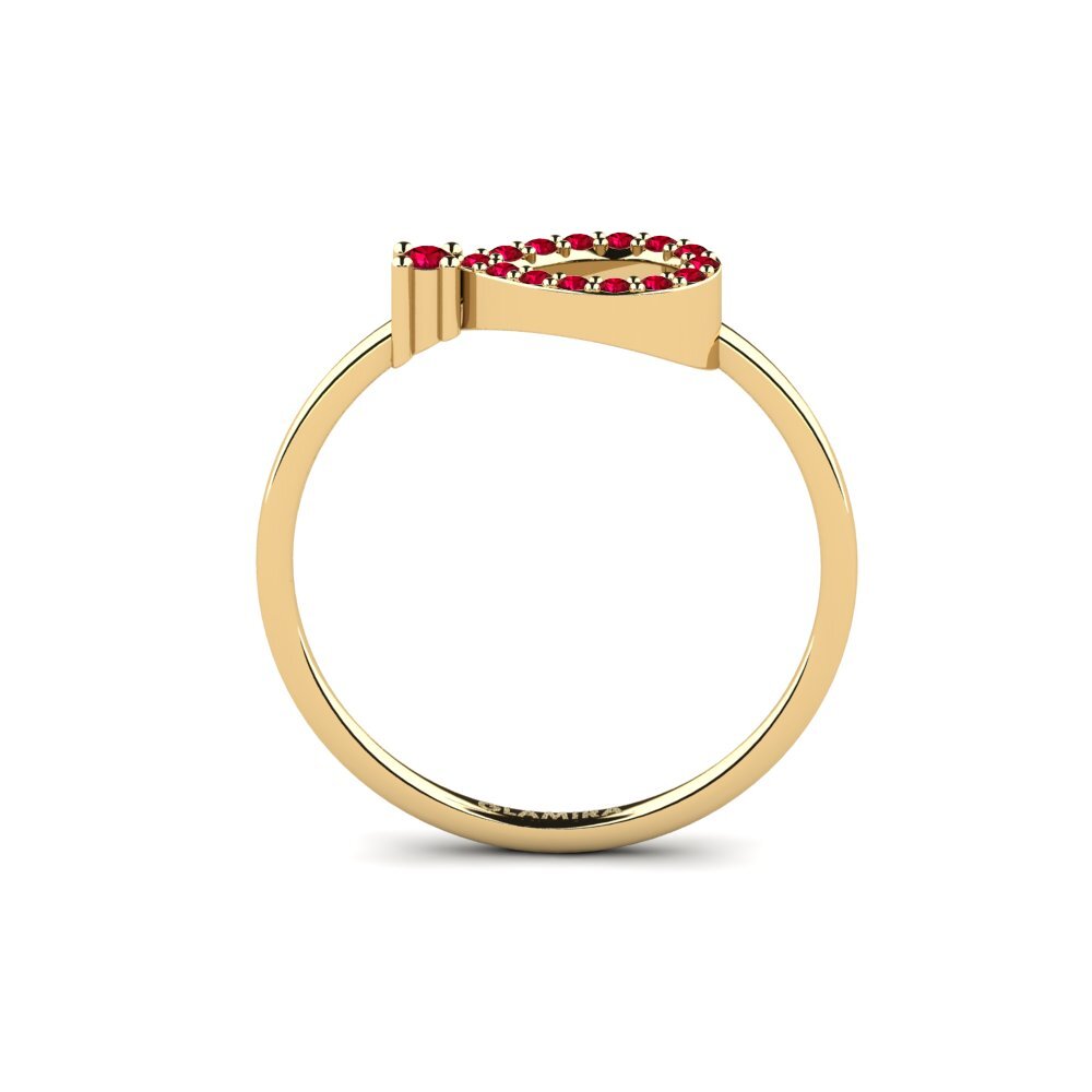Red Zirconia Ring Gocciolare
