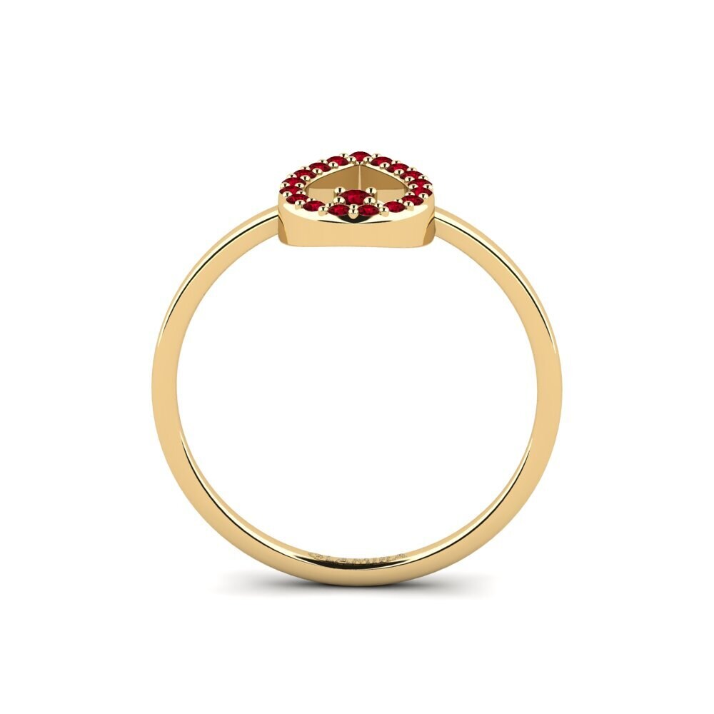 Red Zirconia Ring Gota