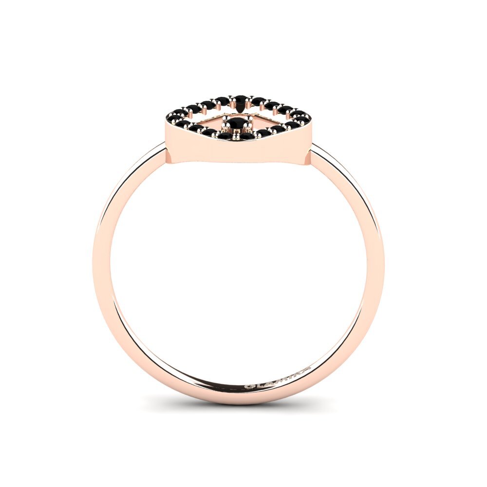 18ct Rose Gold Black Diamond Ring Karratu