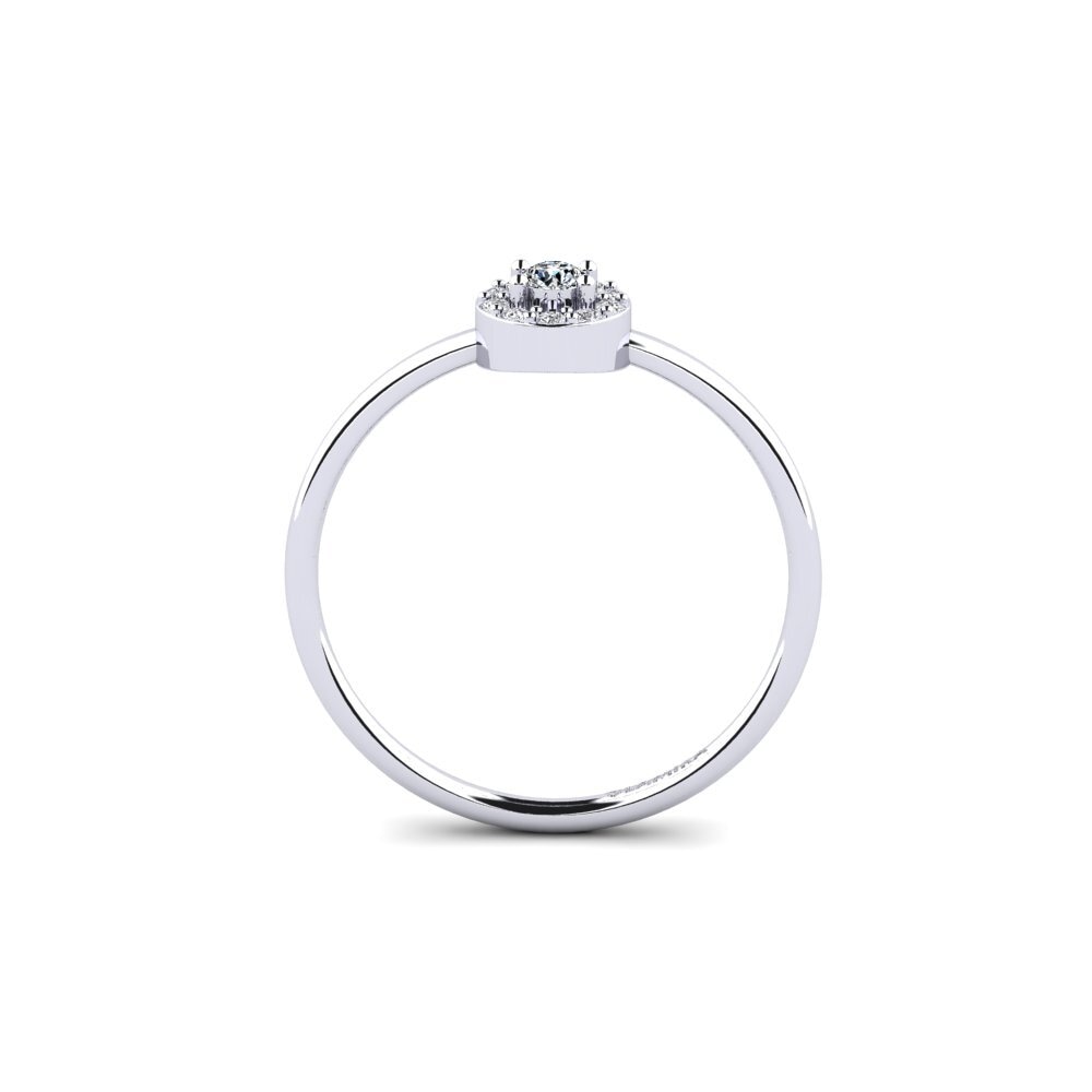 950 Platin Zirkonia Verlobungsring Yashirin