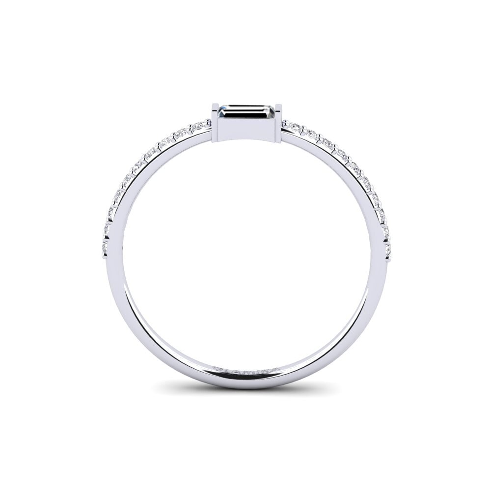 950 Platin Zirkonia Verlobungsring Flugbo