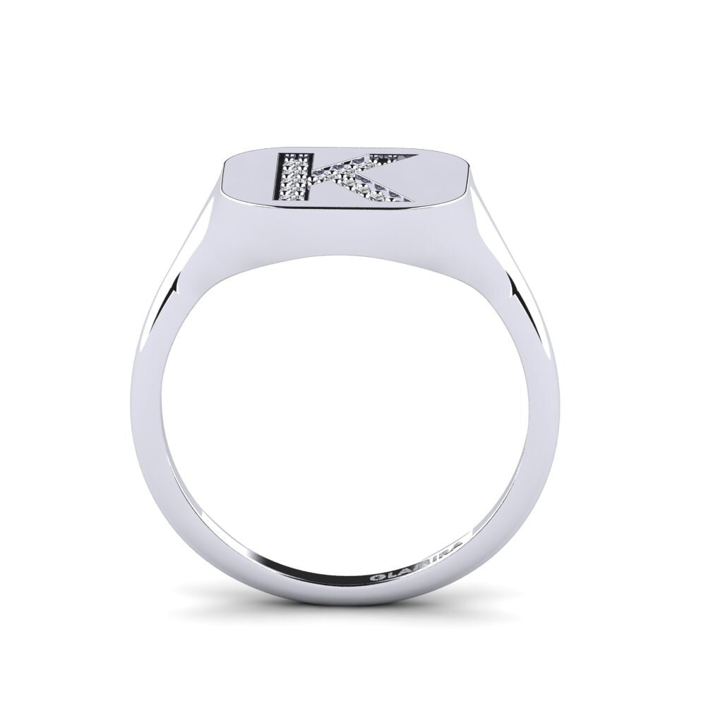 9ct White Gold Ring Swara - K