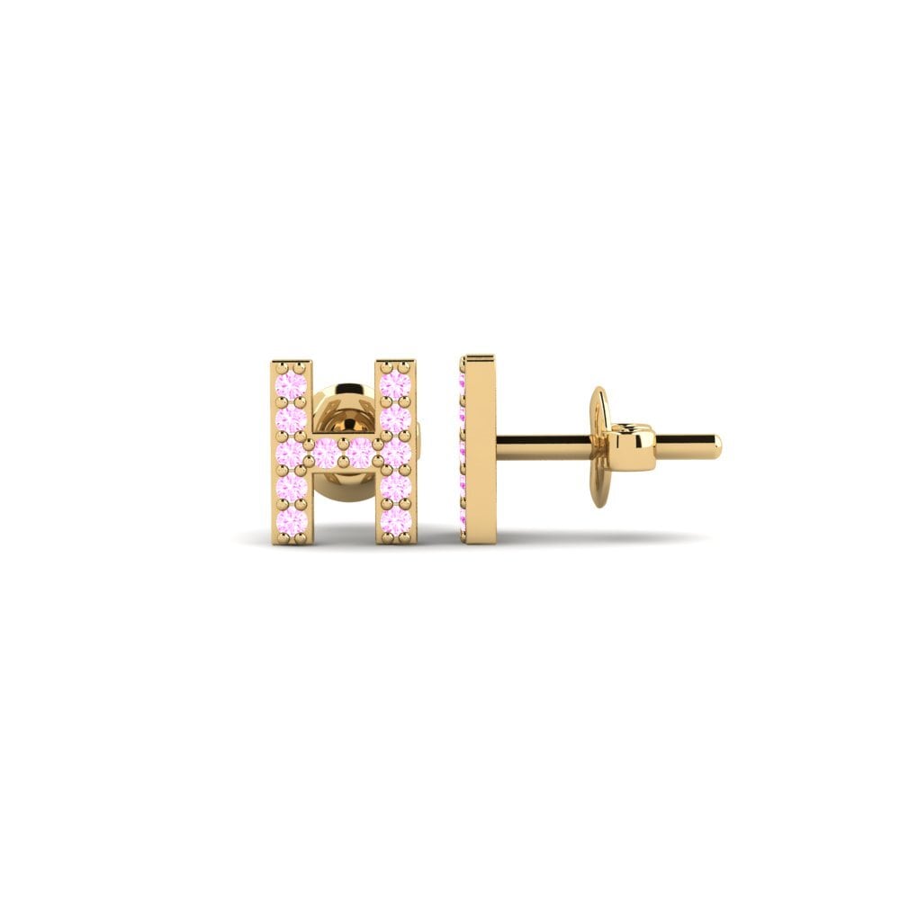 Pink Sapphire Women's Earring Vuori - H
