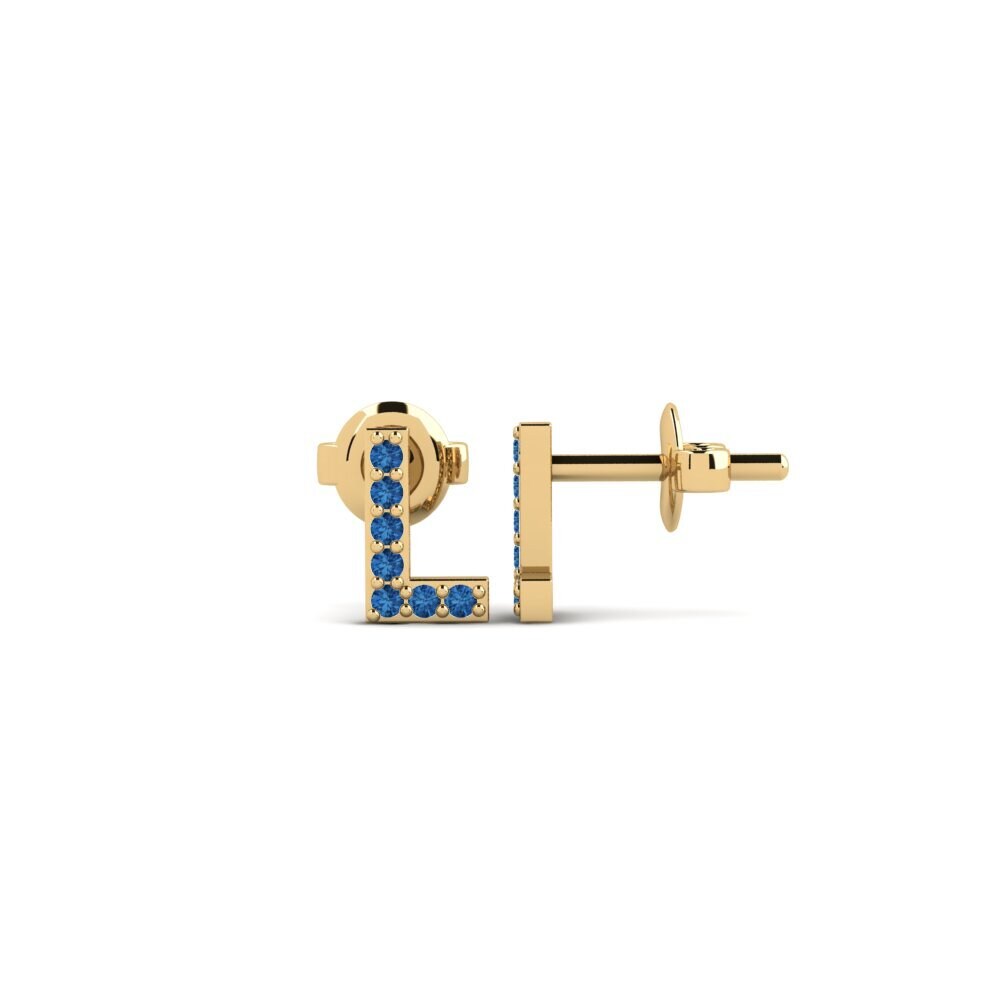 Dark Blue Zirconia Women's Earring Vuori - L