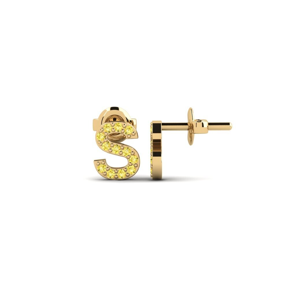 Yellow Sapphire Women's Earring Vuori - S