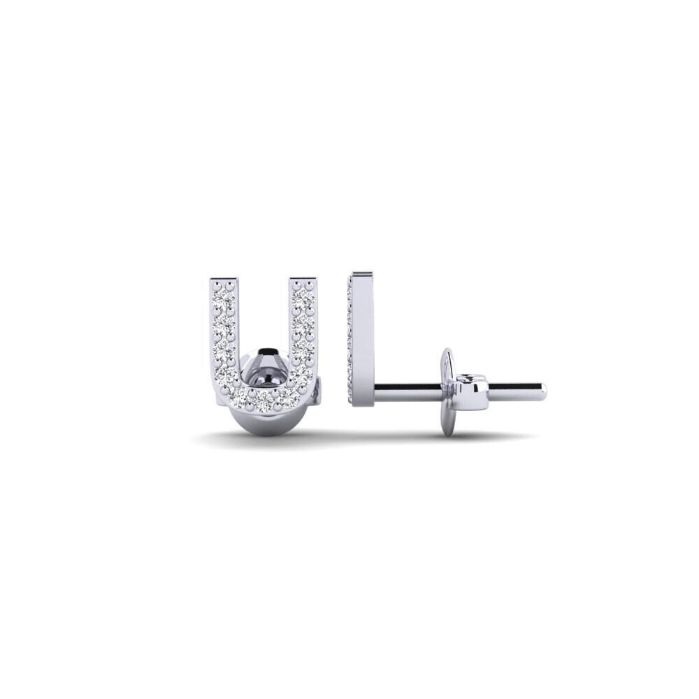 18ct White Gold Women's Earring Vuori - U