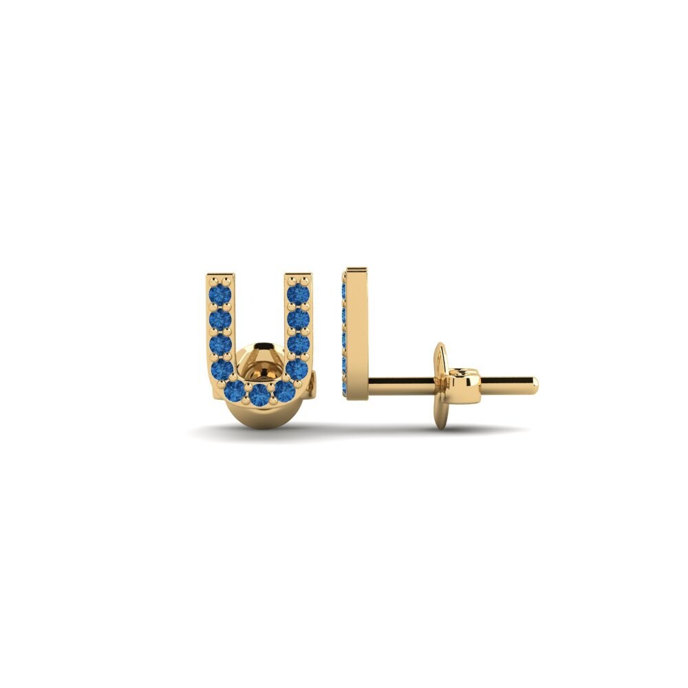 Dark Blue Zirconia Women's Earring Vuori - U