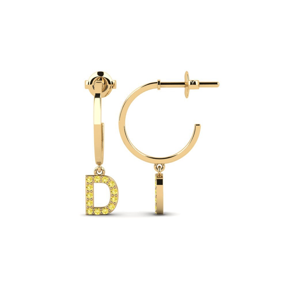 Yellow Sapphire Women's Earring Bundok - D