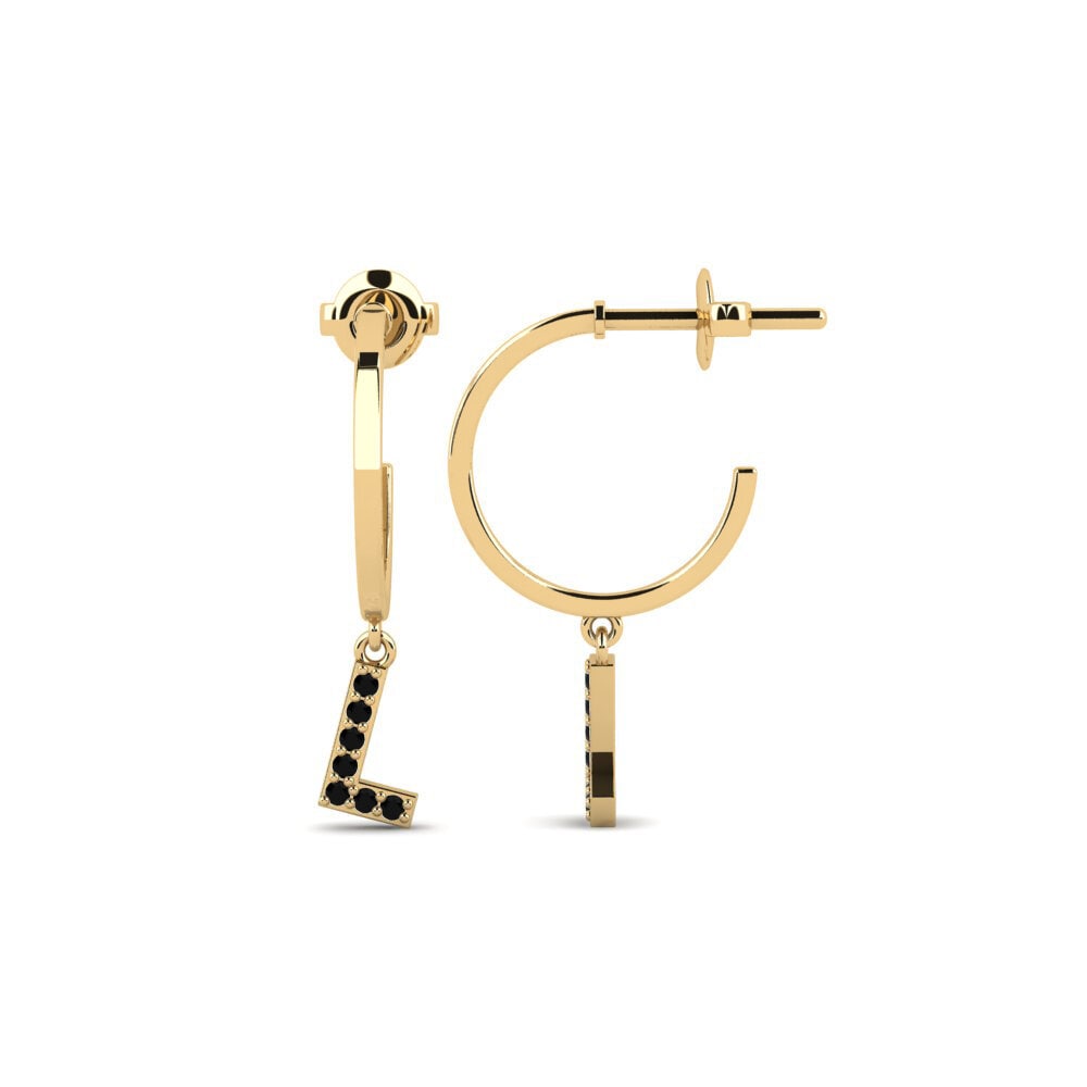 Black Sapphire Women's Earring Bundok - L