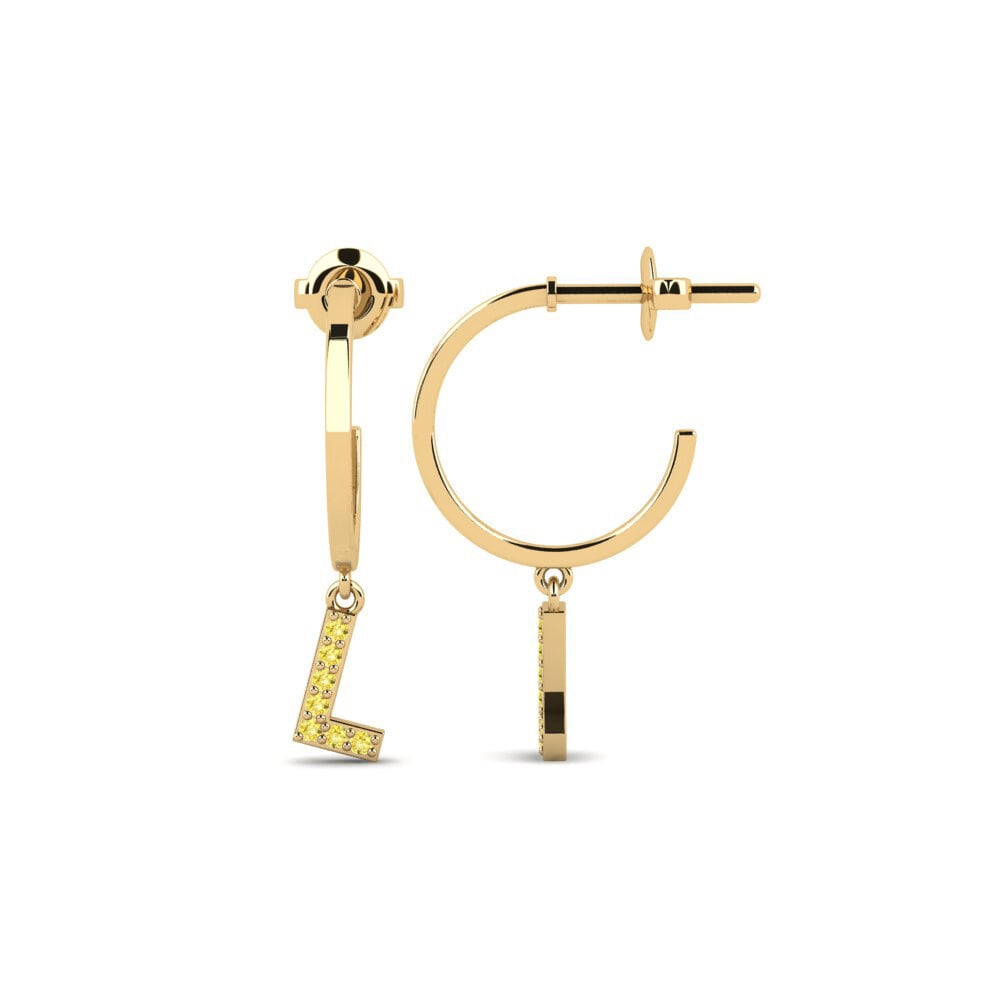 Yellow Sapphire Women's Earring Bundok - L