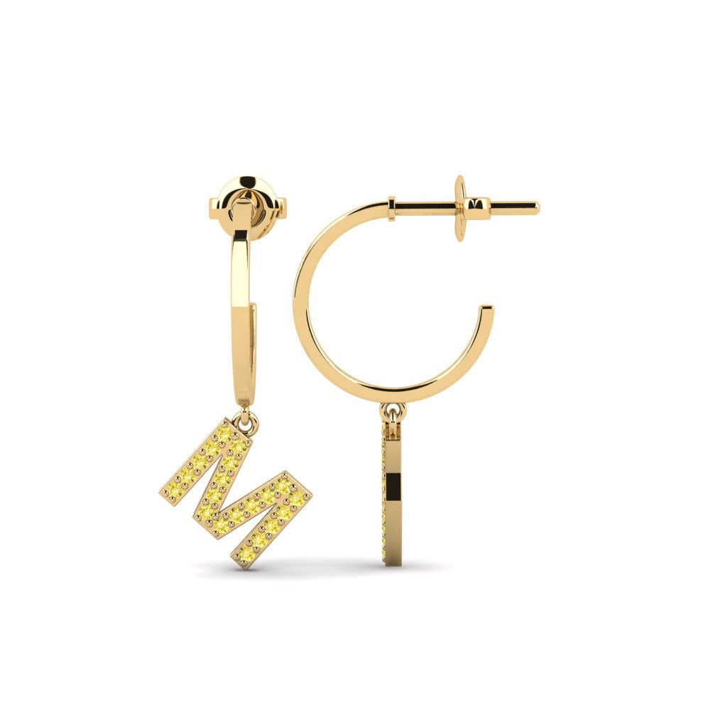 Yellow Sapphire Women's Earring Bundok - M