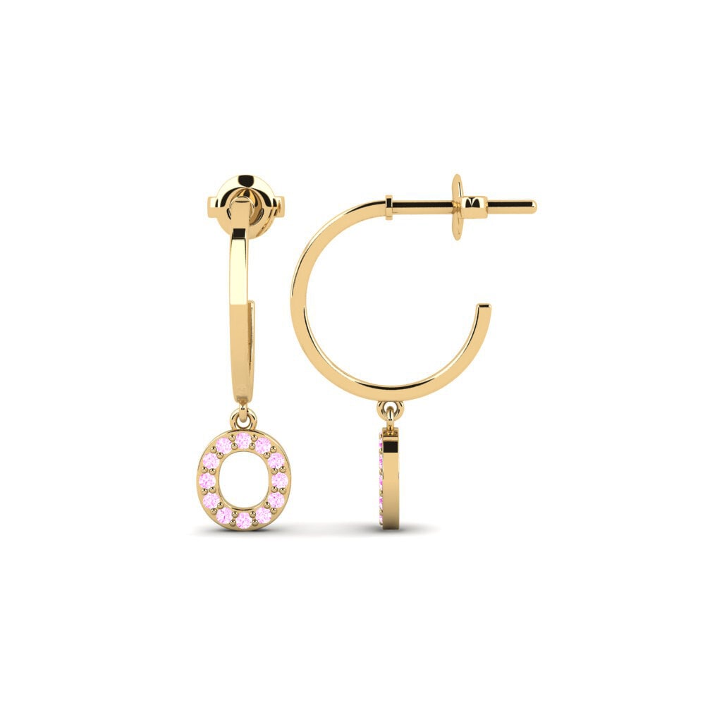 Pink Sapphire Women's Earring Bundok - O