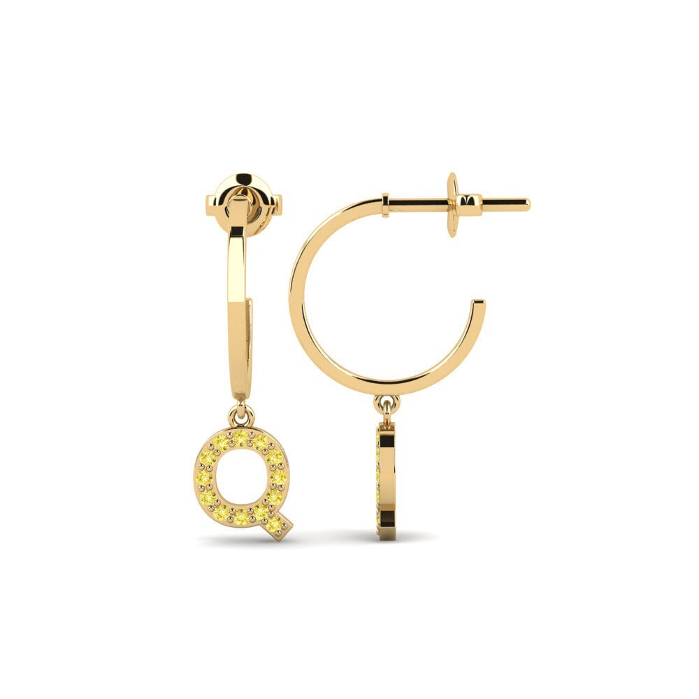 Yellow Sapphire Women's Earring Bundok - Q