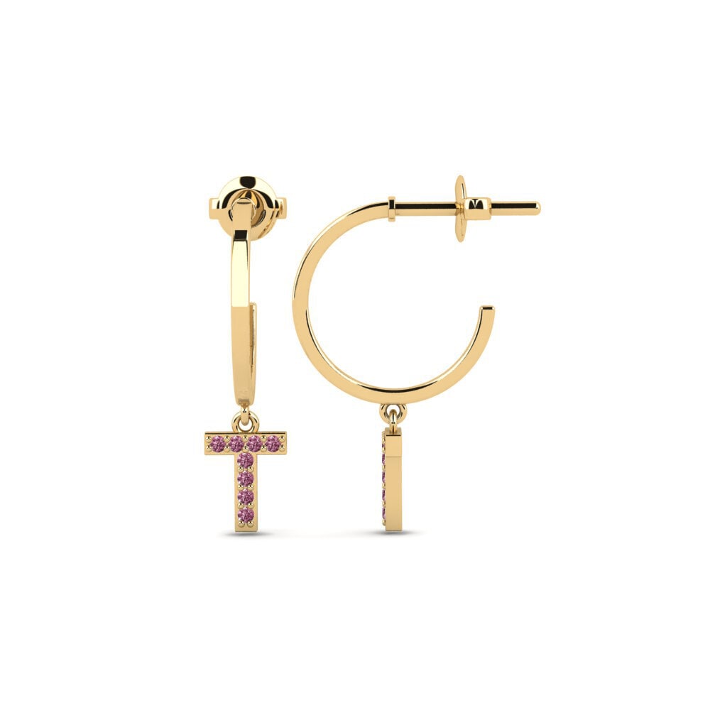 Rhodolite Garnet Women's Earring Bundok - T