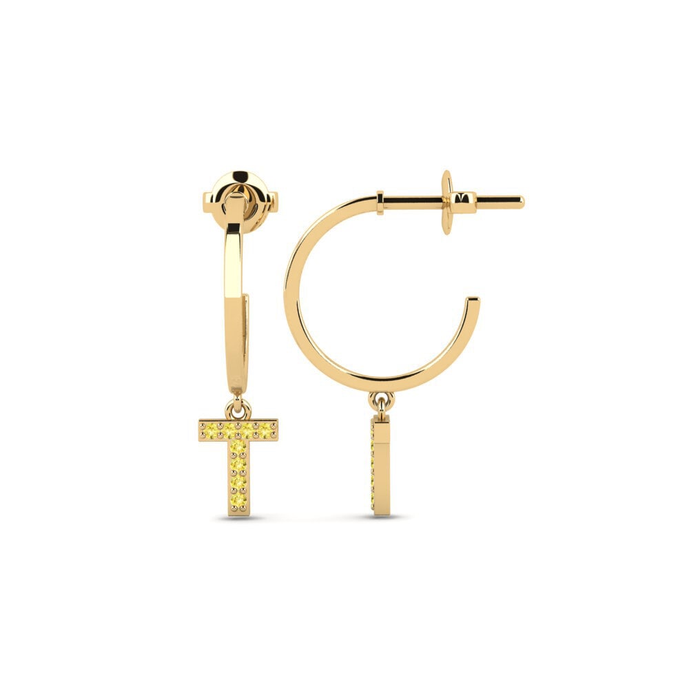 Yellow Sapphire Women's Earring Bundok - T