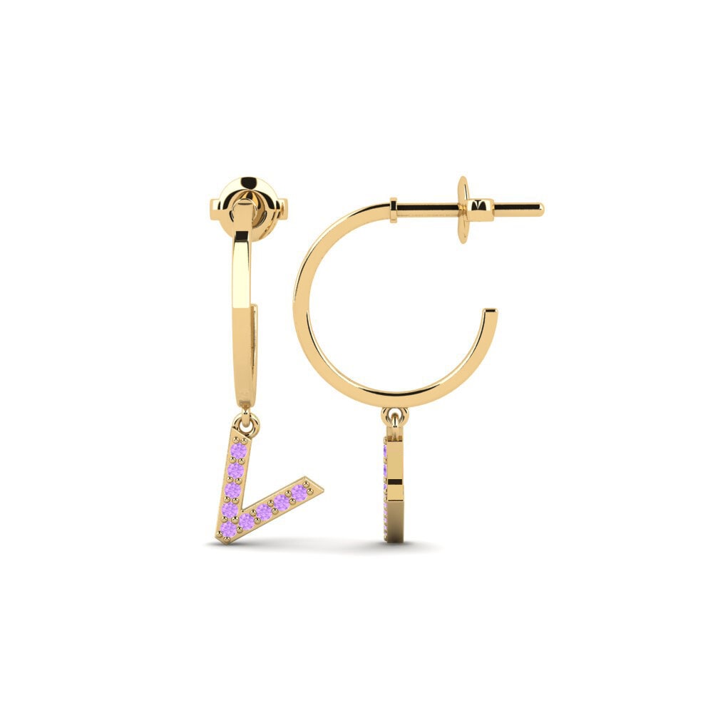 Amethyst Women's Earring Bundok - V
