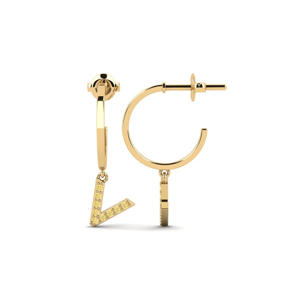Yellow Diamond Women's Earring Bundok - V