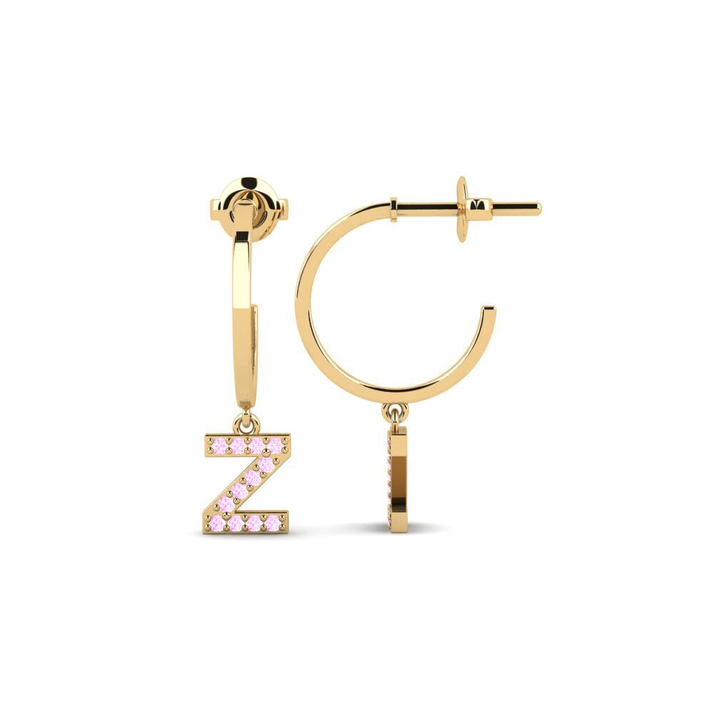 Pink Sapphire Women's Earring Bundok - Z