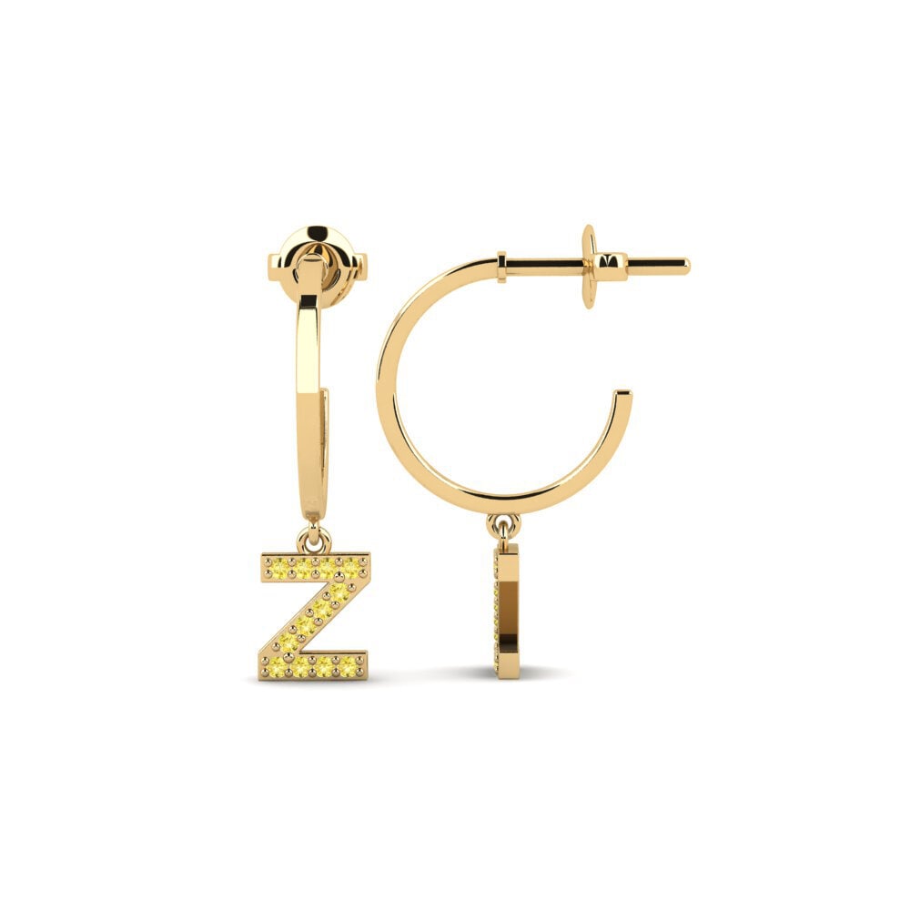 Yellow Sapphire Women's Earring Bundok - Z