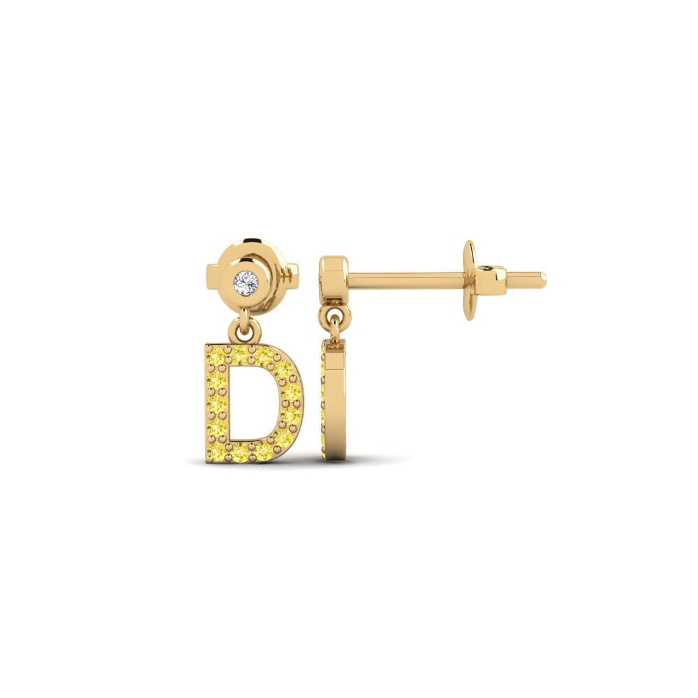 Yellow Sapphire Women's Earring Jasorat - D
